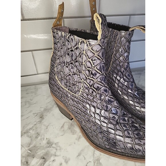 Freebird by Steven Faith Women’s 9/9.5 Ankle Boots  Leather Snake Skin *READ - Picture 3 of 16
